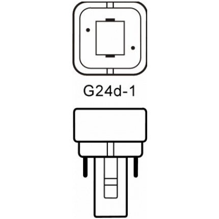 LED Kompaktlysrör G24d PLC 2-Stift