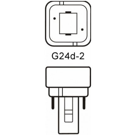 LED Kompaktlysrör G24d PLC 2-Stift