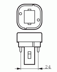 Kompaktlysrör PL-C D 2-stift G24d