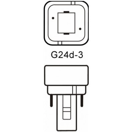 LED Kompaktlysrör G24d PLC 2-Stift