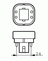 Kompaktlysrör PL-C D/E 4-stift G24q