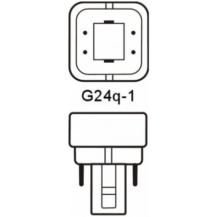 Kompaktlysrör PL-C D/E 4-stift G24q