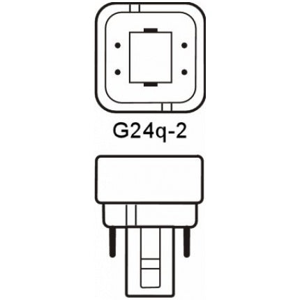 Kompaktlysrör PL-C D/E 4-stift G24q