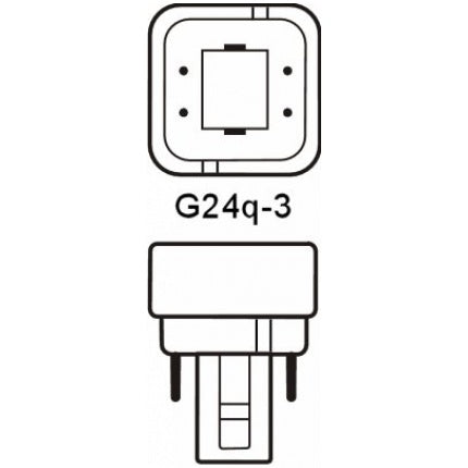 Kompaktlysrör PL-C D/E 4-stift G24q