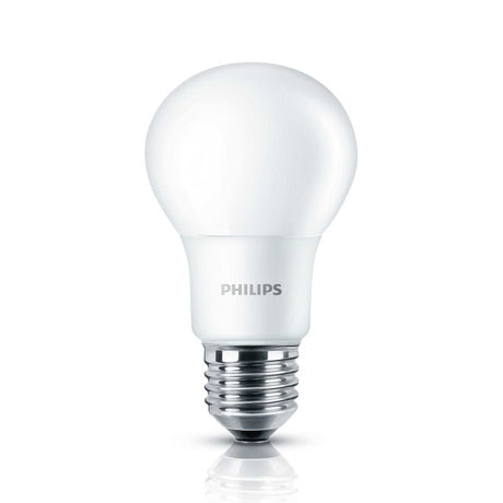LED Lampa i normal form med e27 sockel. Den har en ren och enkel design.  I formen påminner lampan om en klassik glödlampa. LED Lampan har frostat glas, vilket ger ett mjukare ljus.