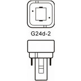 LED Kompaktlysrör G24d PLC 2-Stift