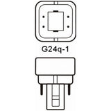 LED Kompaktlysrör G24q PLC 4-Stift