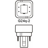 LED Kompaktlysrör G24q PLC 4-Stift