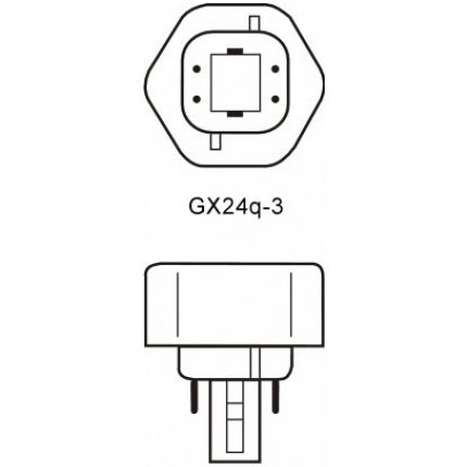 Kompaktlysrör PL-T/E 4-stift GX24q