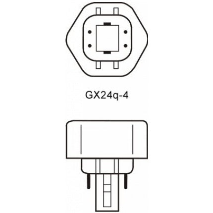 Kompaktlysrör PL-T/E 4-stift GX24q